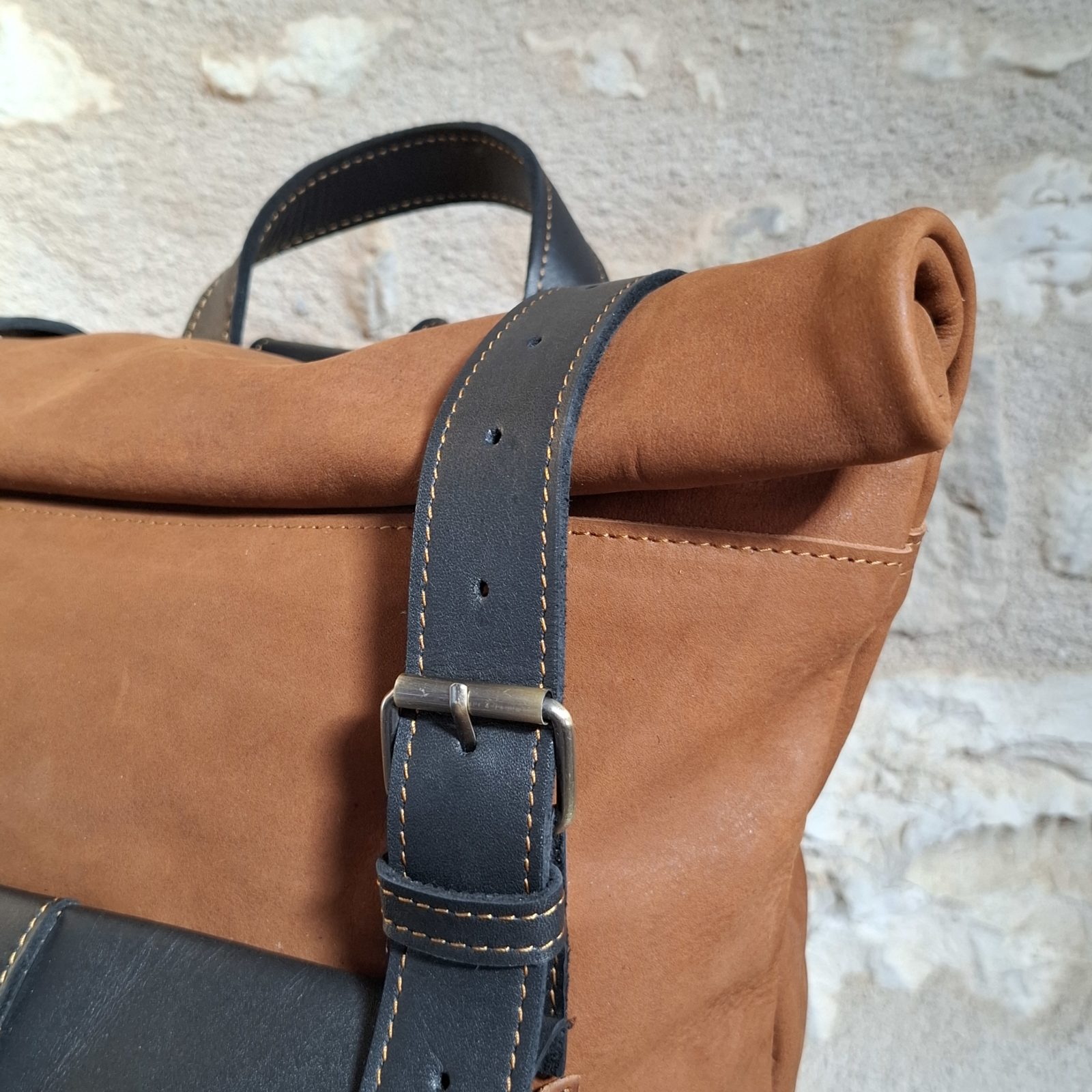 Sac à dos artisanal cuir marron