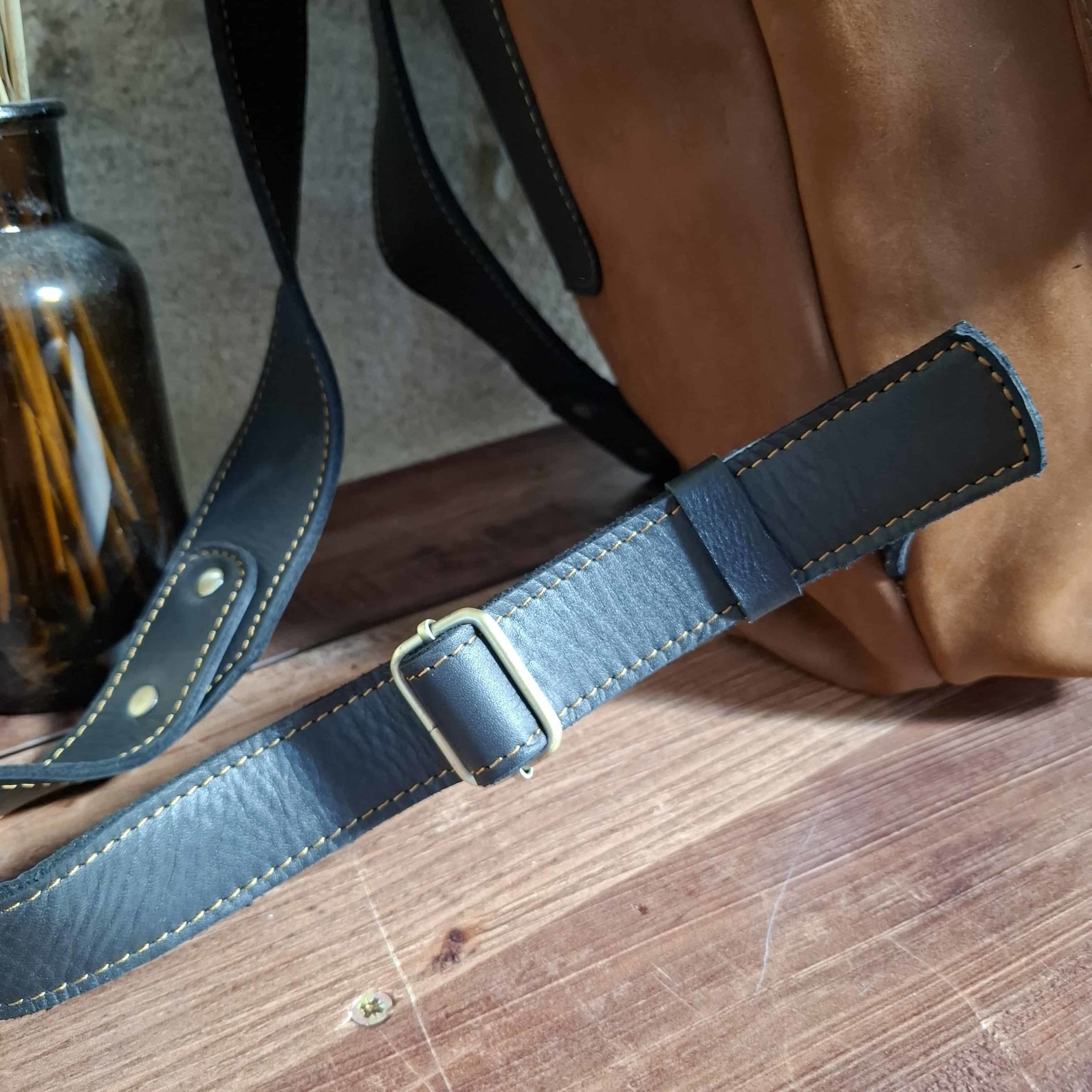 Sac à dos artisanal cuir marron