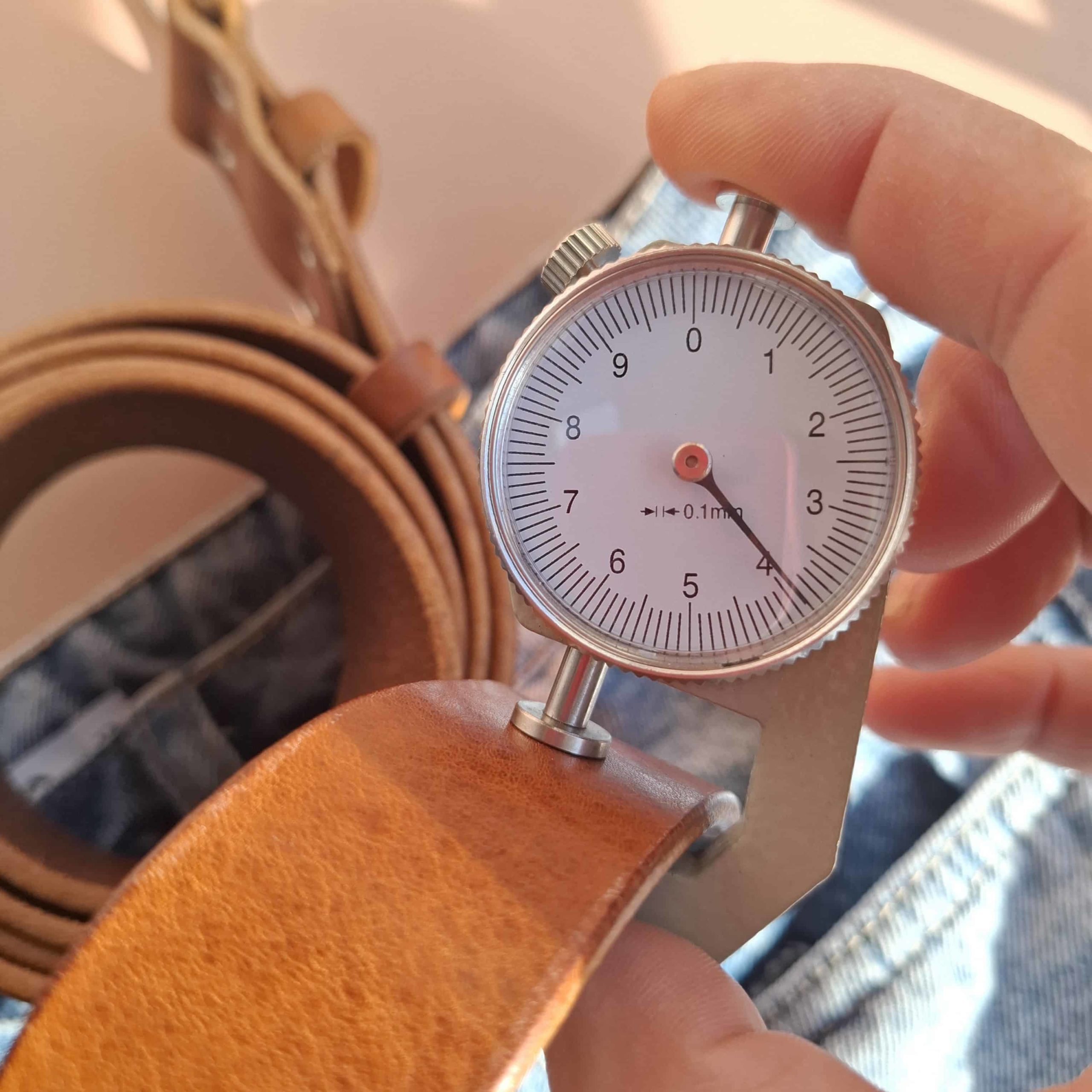 Ceinture cuir fauve artisanale épaisseur 4 mm