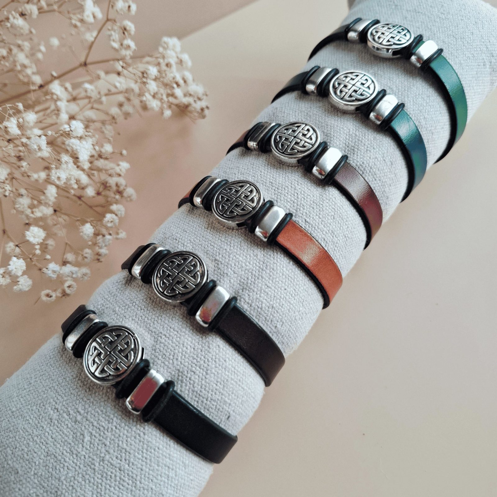 bracelet celtique cuir