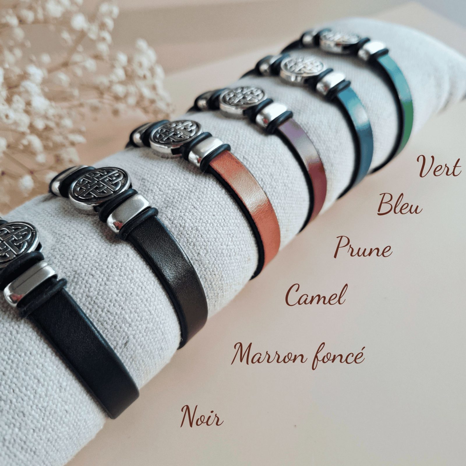 Bracelet celtique en cuir